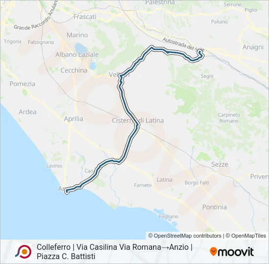 COTRAL Bus Line Map