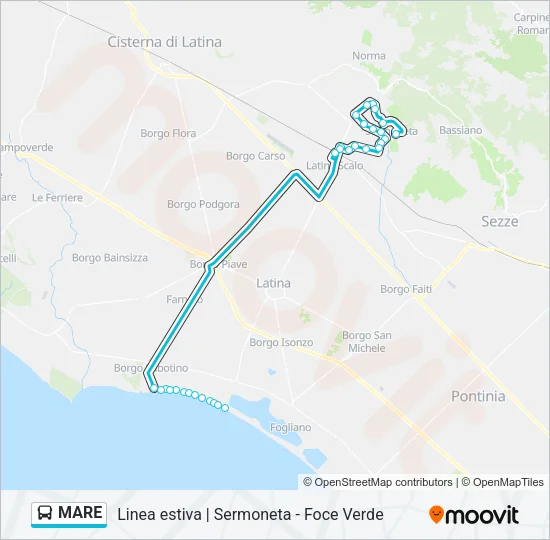MARE Bus Line Map