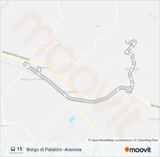 Percorso linea bus 15