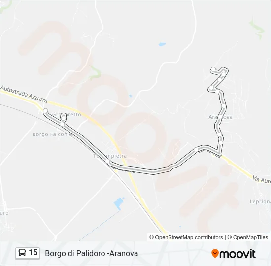Percorso linea bus 15