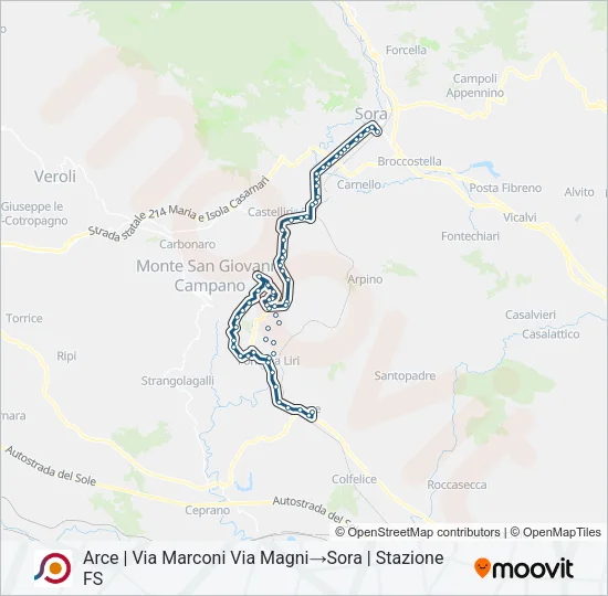 COTRAL Bus Line Map