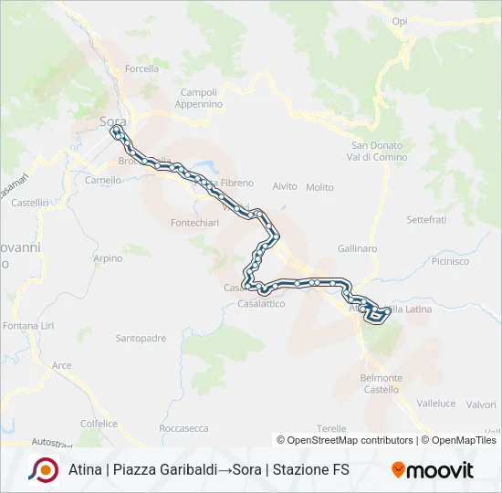 COTRAL Bus Line Map