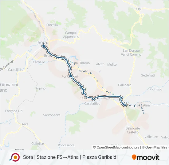 COTRAL Bus Line Map