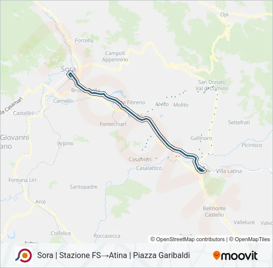 COTRAL Bus Line Map