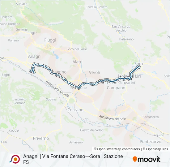 COTRAL Bus Line Map