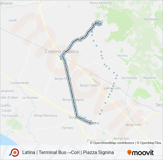 COTRAL Bus Line Map