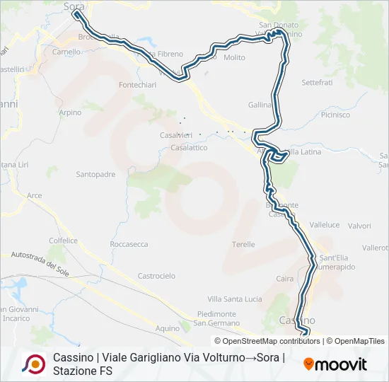 COTRAL Bus Line Map