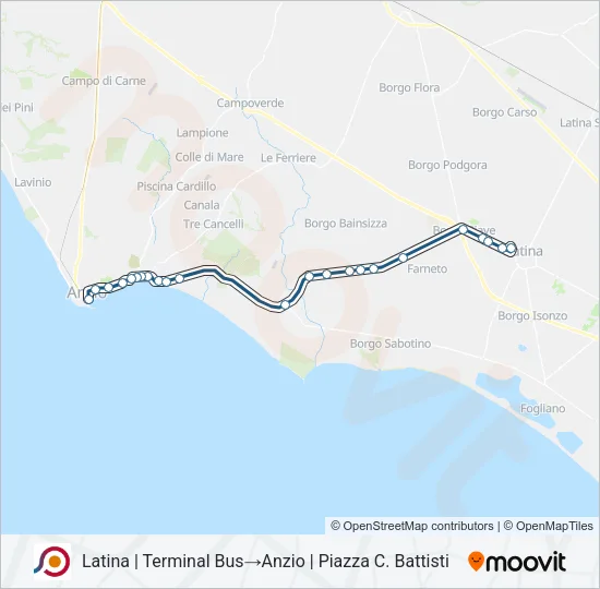 COTRAL Bus Line Map