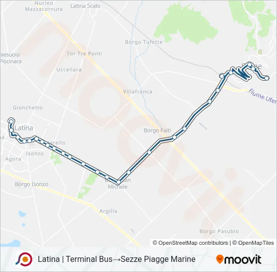 COTRAL Bus Line Map