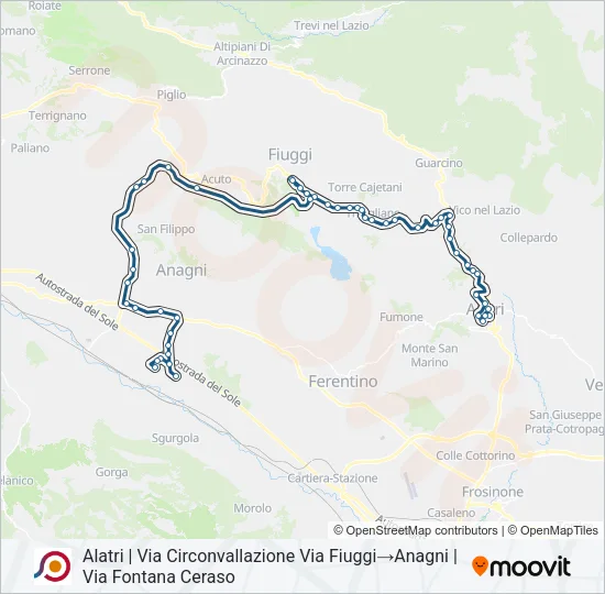 COTRAL Bus Line Map