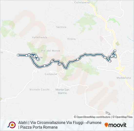 COTRAL Bus Line Map