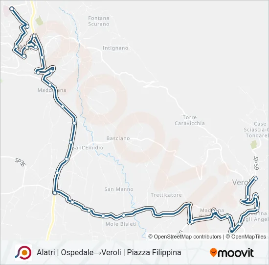 COTRAL Bus Line Map