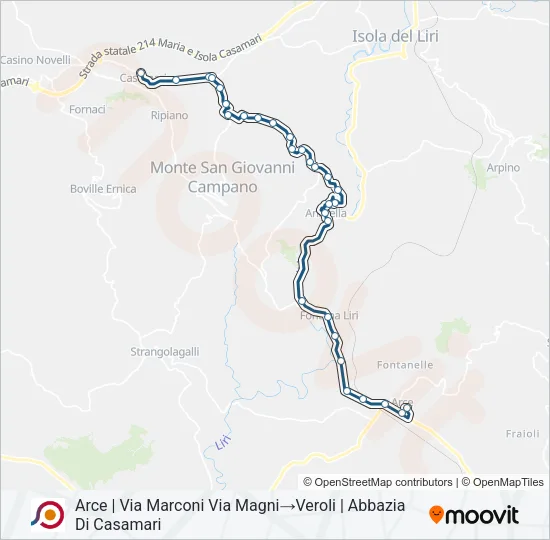 COTRAL Bus Line Map