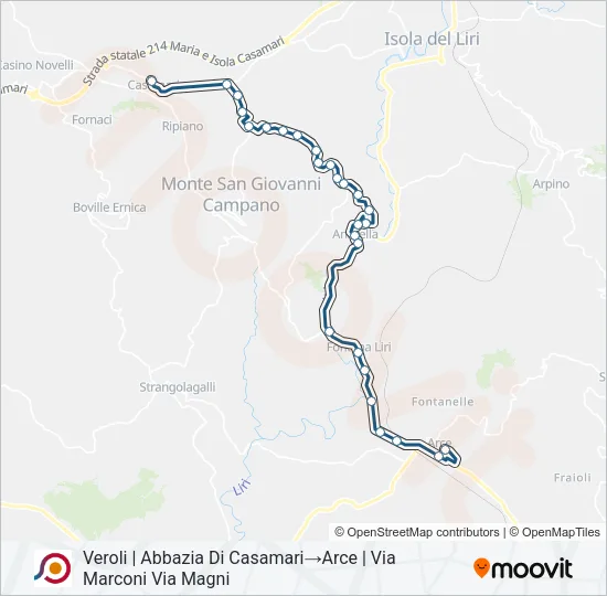 COTRAL Bus Line Map