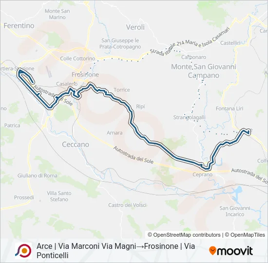 COTRAL Bus Line Map