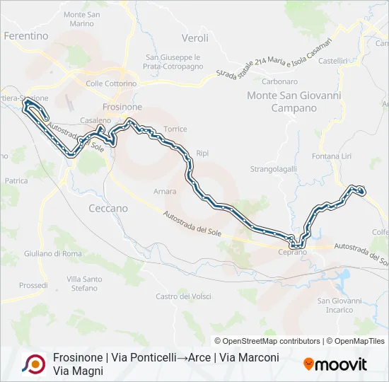 COTRAL Bus Line Map