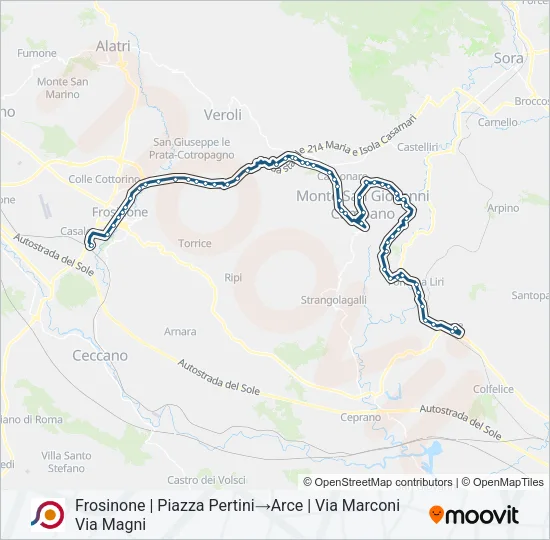 COTRAL Bus Line Map
