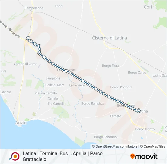 COTRAL Bus Line Map