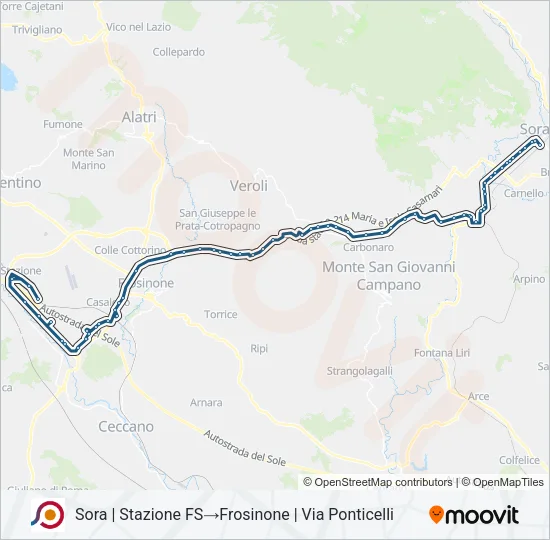 COTRAL Bus Line Map