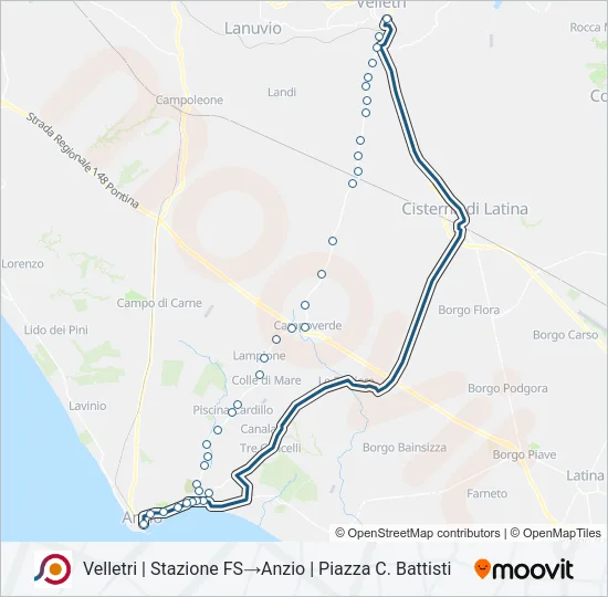 COTRAL Bus Line Map