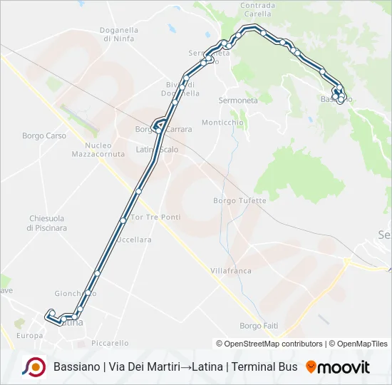 COTRAL Bus Line Map