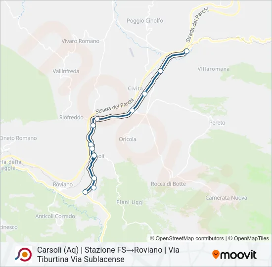 COTRAL Bus Line Map