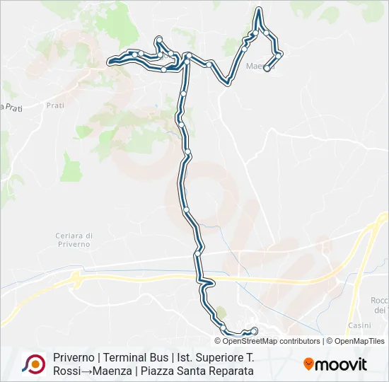 COTRAL Bus Line Map