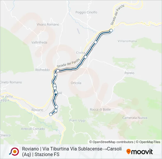 COTRAL Bus Line Map