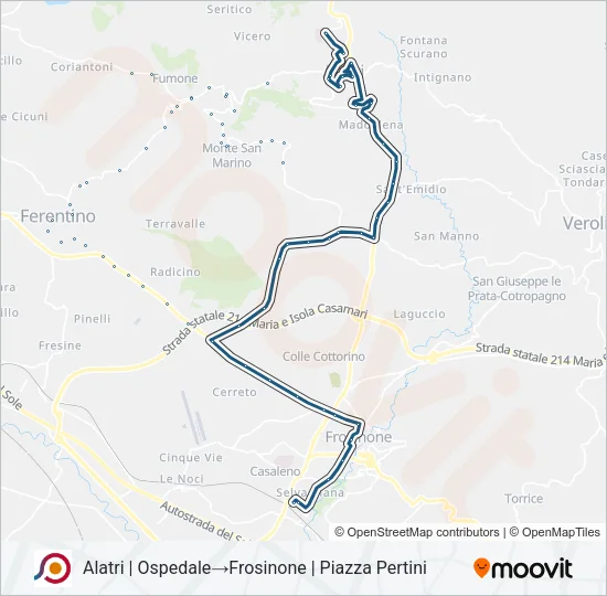 COTRAL Bus Line Map