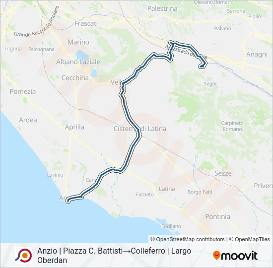 COTRAL Bus Line Map