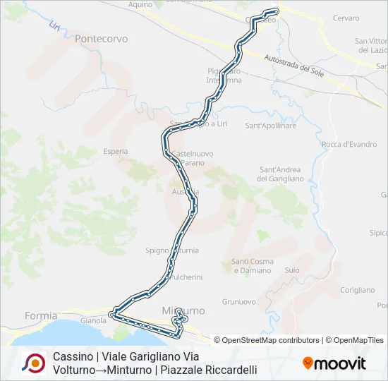COTRAL Bus Line Map