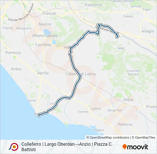 COTRAL Bus Line Map