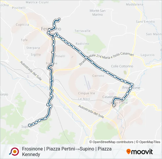 COTRAL Bus Line Map