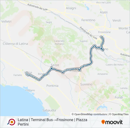 COTRAL Bus Line Map