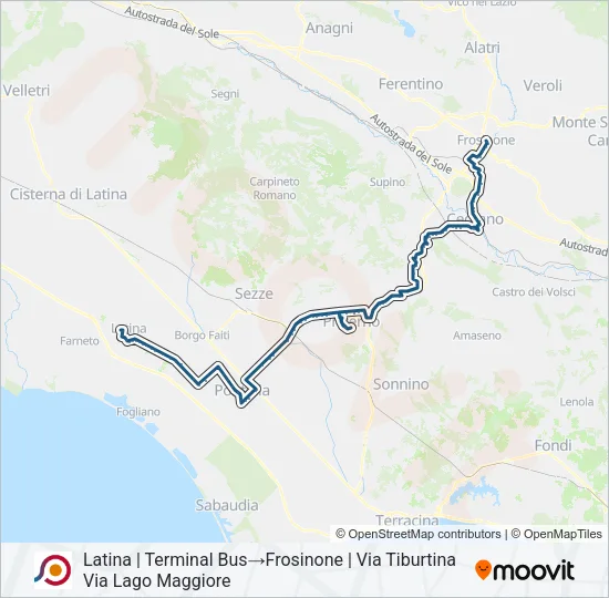 COTRAL Bus Line Map