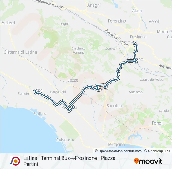 COTRAL Bus Line Map
