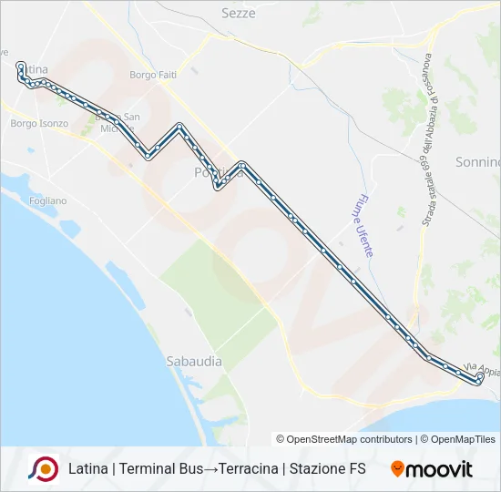 COTRAL Bus Line Map