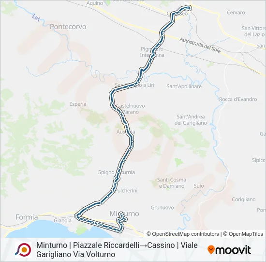 COTRAL Bus Line Map