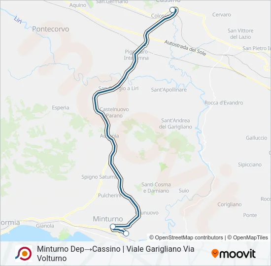 COTRAL Bus Line Map