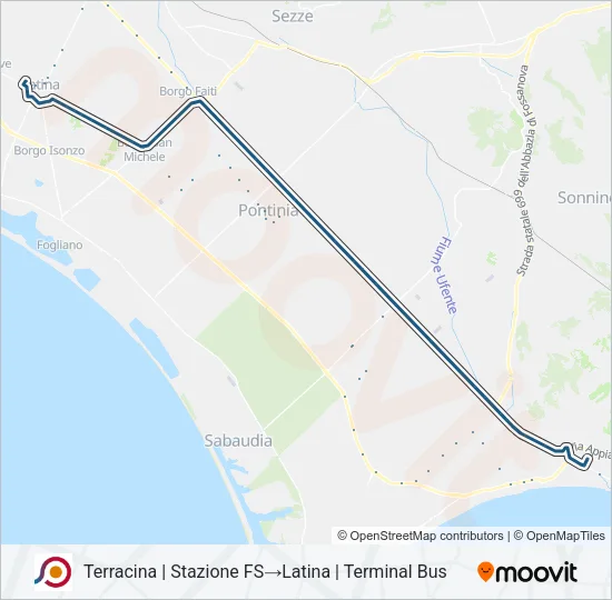 COTRAL Bus Line Map