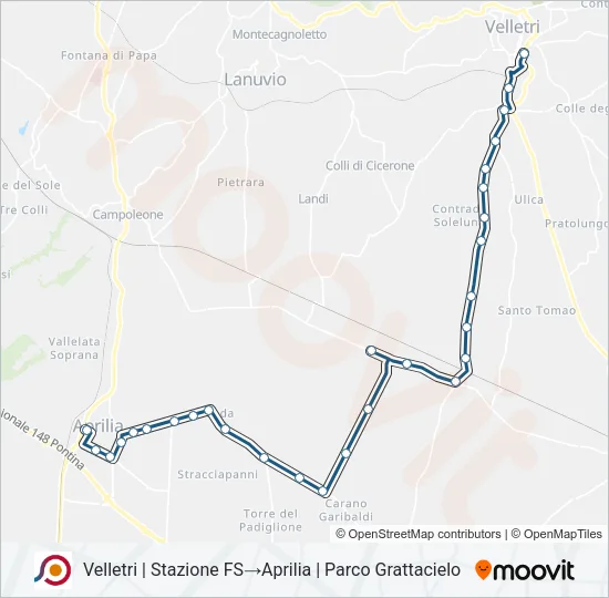 COTRAL Bus Line Map