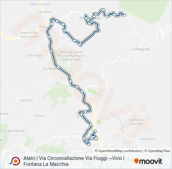 COTRAL Bus Line Map