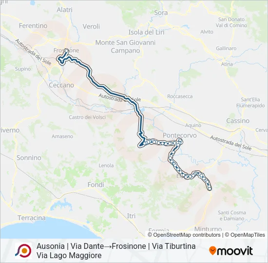 COTRAL Bus Line Map