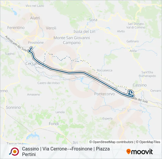 COTRAL Bus Line Map