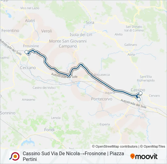 COTRAL Bus Line Map