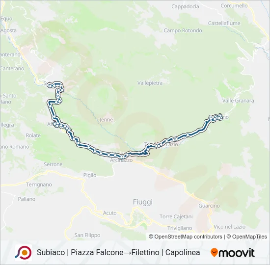 COTRAL Bus Line Map