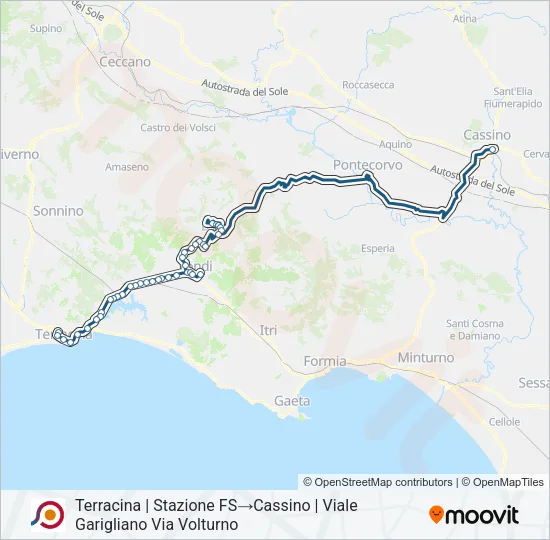 COTRAL Bus Line Map