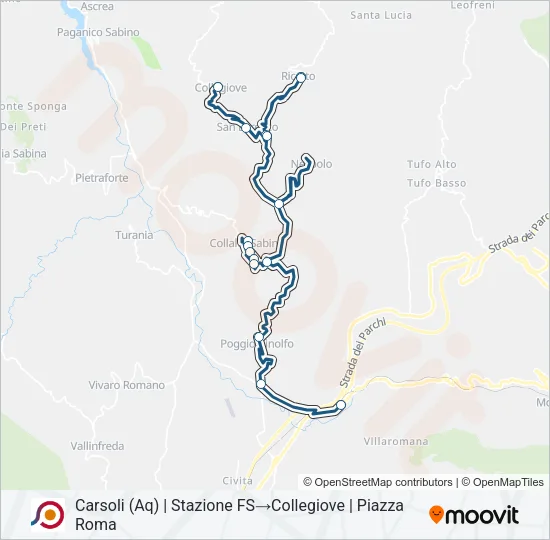 COTRAL Bus Line Map