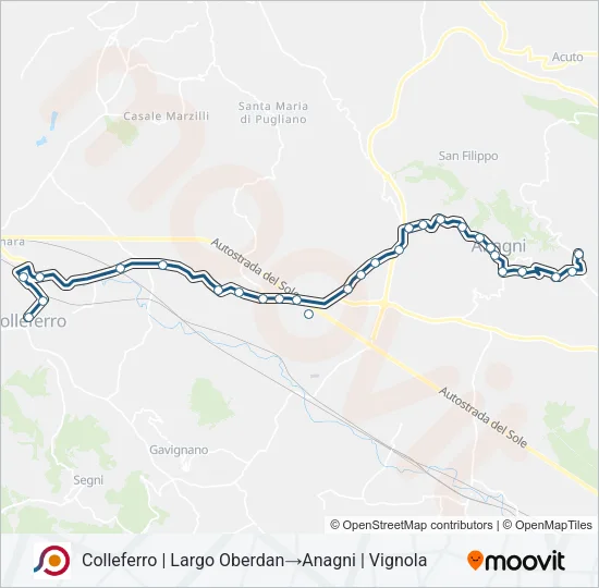 COTRAL Bus Line Map