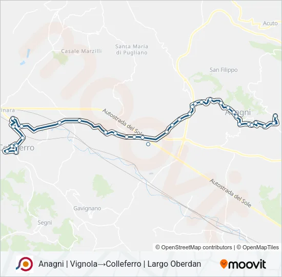 COTRAL Bus Line Map